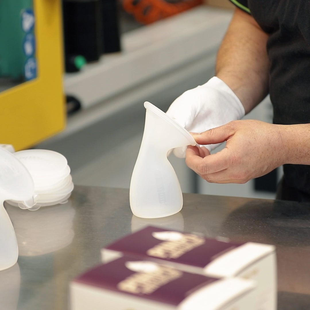 image of the Pumpd silicone breast pump being manufactured and made in a facility in Hamilton New Zealand