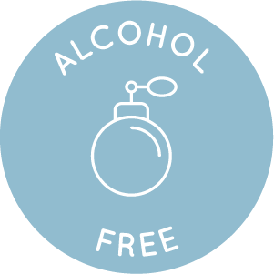 blue alcohol free icon as New Edition products do not contain alcohol