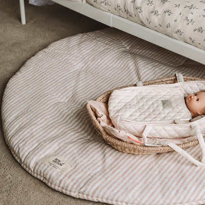 STRIPE NZ WOOL AND LINEN PLAY MAT